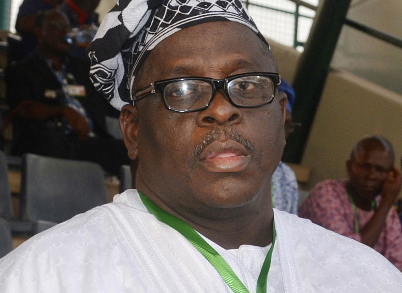 FILE - In this Sunday, Oct, 12, 2014 file photo, Buruji Kashamu attends a primary election event for Nigerian President Goodluck Jonathan in Abuja, Nigeria. On Saturday, May 23, 2015, drug agents surrounded the house of the senator-elect wanted by the United States in a nearly 20-year-old heroin deal that was the alleged basis for the TV hit "Orange is the New Black." (AP Photo)