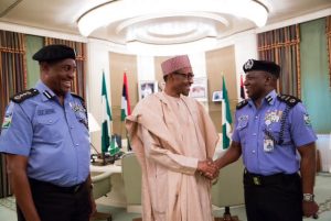 Buhari with Arase, Idris