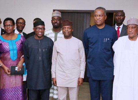 Image result for A.U. Peace and Security Council visits Osinbajo