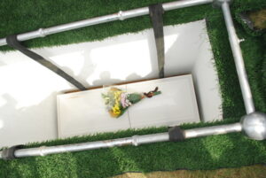 Her burial site at Ebony Millennium Cemetery inside Attan Cemetery, Yaba, Lagos