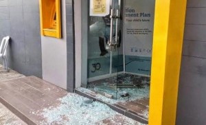 entrance of the bank